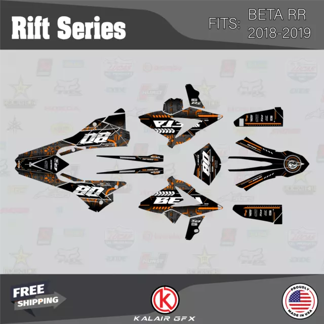 Graphics Kit for Beta RR125-RR480 (2018-2019) Rift - ORANGE