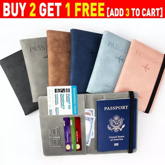 1x Card Organizer Case Passport Holder Wallet Case Passport Book Passport Cover