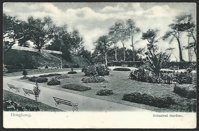 AOP Hong Kong vintage UB postcard BOTANICAL GARDENS