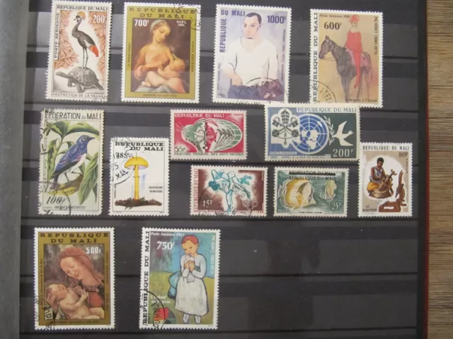 Timbres / Stamps REPUBLIQUE DU MALI lot de diverses années, oblitérés / used