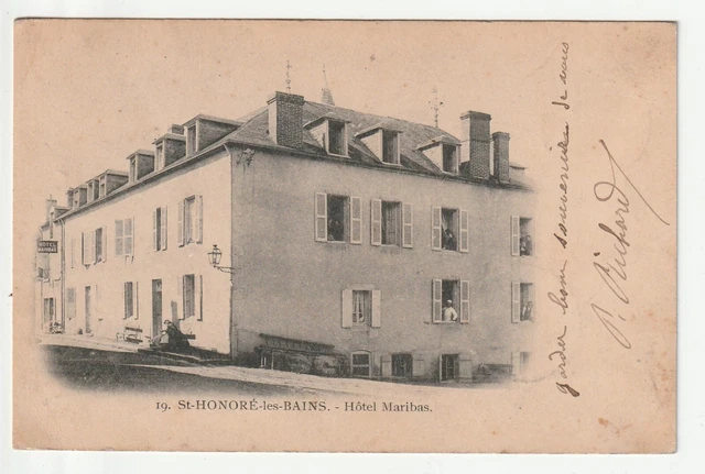 SAINT HONORE LES BAINS - Nievre - CPA 58 - the Hotel Maribas - 1900 map