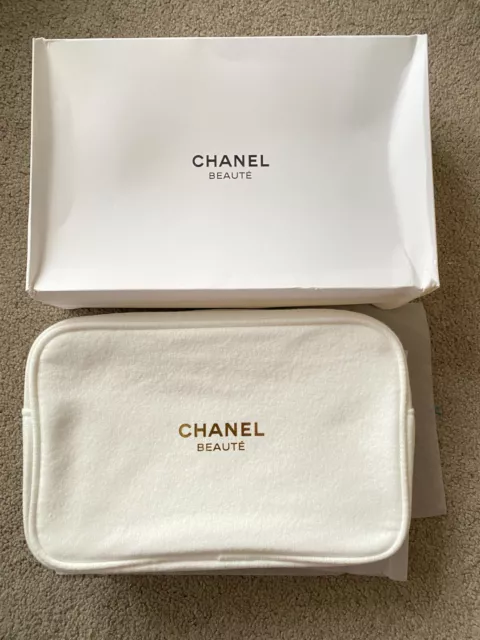 New Authentic CHANEL Cosmetic Makeup Bag Case Storage Bag Travel Pouch VIP Gift