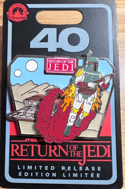 NWT Disney Star Wars Boba Fett Return of the Jedi 40th Anniversary Pin