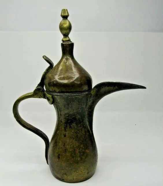 Antique Islamic Arabic Turkish Dallah Brass/Copper Coffee Pot 13"