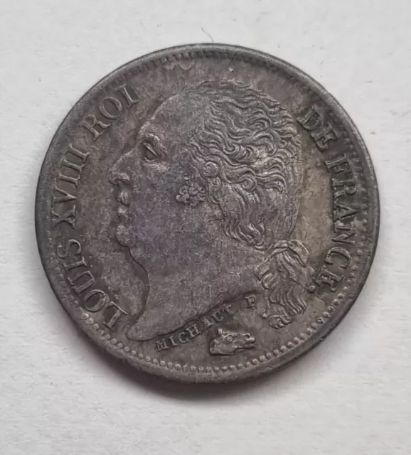 #431 Louis XVIII - 1/2 franc 1824 A Paris ( superbe )