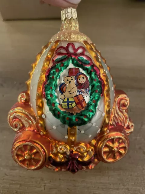 Christopher Radko Royal Russian Holiday Gold Carriage Christmas Ornament
