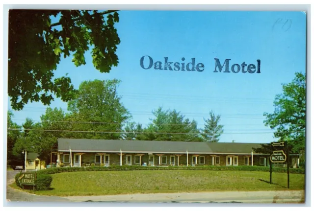 1960 Oakside Motel Rainbow Village North Kingstown Rhode Island Vintage Postcard