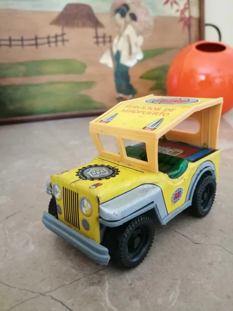Modèle Réduit Jeep Sheriff PAYVA - Tôle Et Plastique, échelle 110x60x65 Mm, Fabrication Espagne