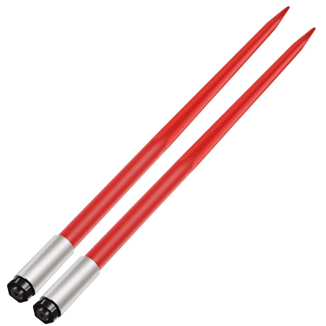 2pcs 49" Square Hay Bale Spear 3000lbs Capacity Agriculture  Sleeve  Spike Fork