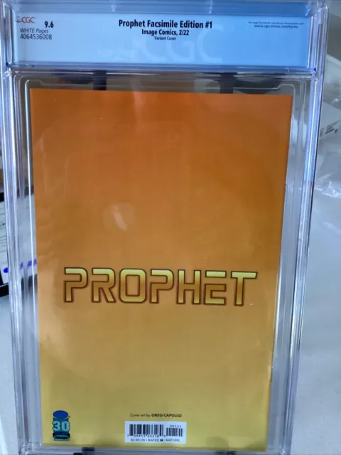 Prophet #1 9.6 Cgc Facsimile Cover B Capullo Image 2022 12