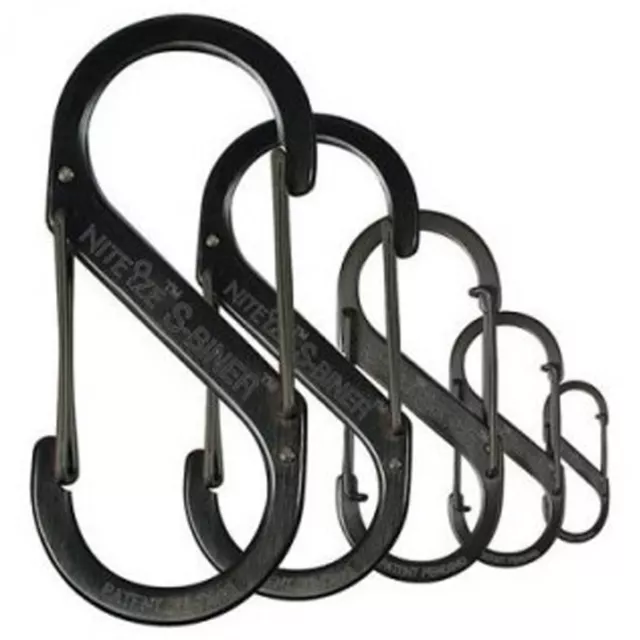 Nite Ize S-Biner Doppelkarabiner Karabiner Edelstahl Black