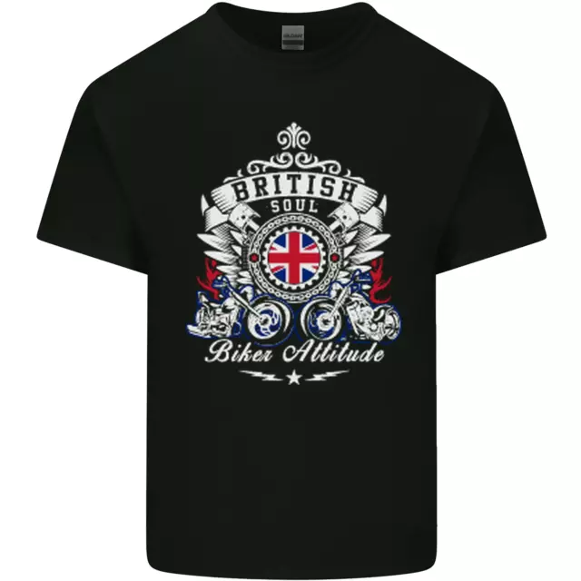 Maglietta British Soul Biker Motociclo Bambini Bambini