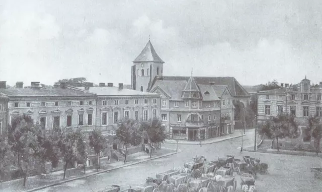 Obornik/ Oborniki- Der Marktplatz (Posen) 1922