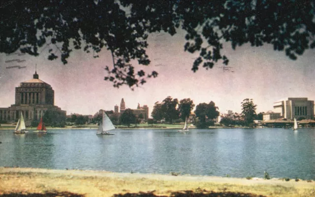Postcard CA Oakland California Lake Merritt Posted 1943 Chrome Vintage PC G9978