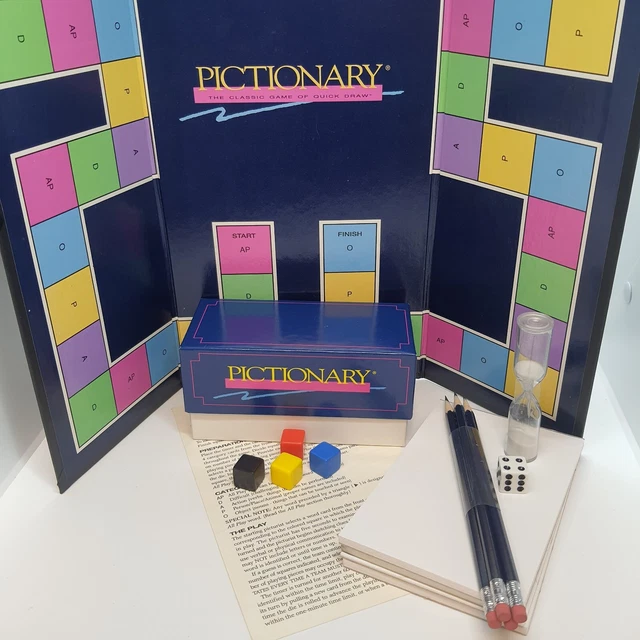 90S EDITION PICTIONARY Board Game l Milton Bradley Collectible 1993