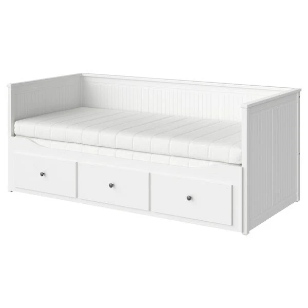 IKEA HEMNES DAYBED with 2 mattresses & 3 drawers/soft bed/single/double