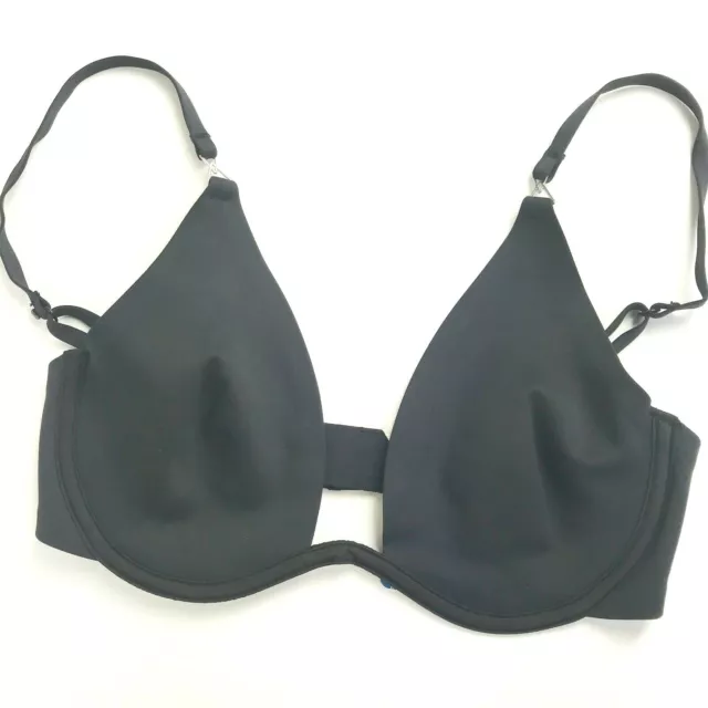 New Intimately Free People Bra Womens Size 34C Black Ari Plunge Underwire $48