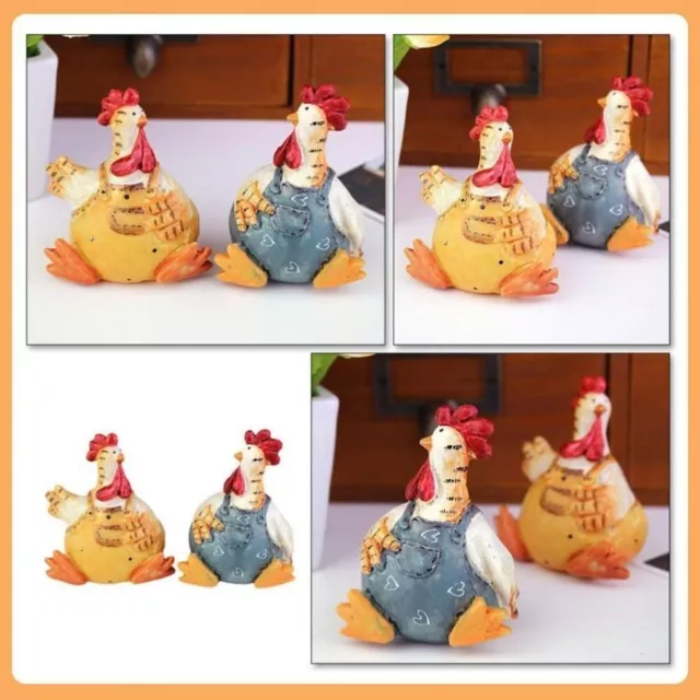 Resin Chicken Model Easter Decorations Micro Landscaping Animal Sculpture