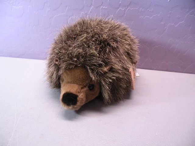KOSEN Of Germany #1725 Brown Hedgehog Plush Toy 7" long x 5" wide