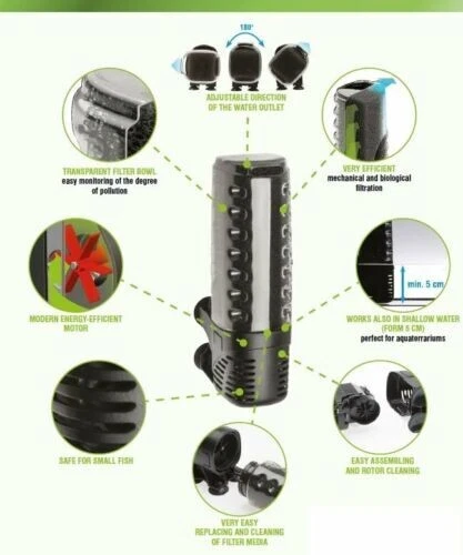 Filtro Aquael ASAP 300 filtro interior acuario cuidado del agua peces suciedad