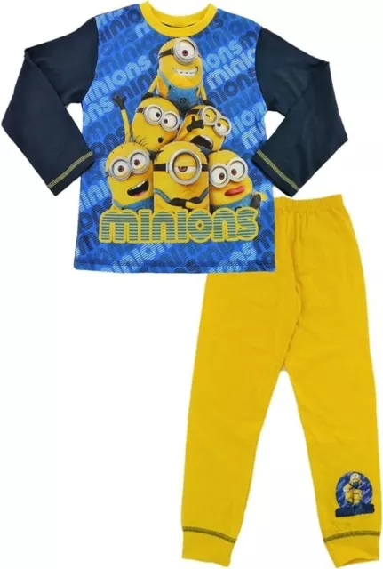 MINIONS Pigiama da bambino a maniche lunghe da 4 a 10 anni Regalo di Natale