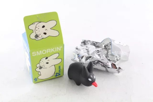 Kidrobot Smorkin' Series 4 Black With Tongue Mini Vinyl Figure 1.5" Kozik