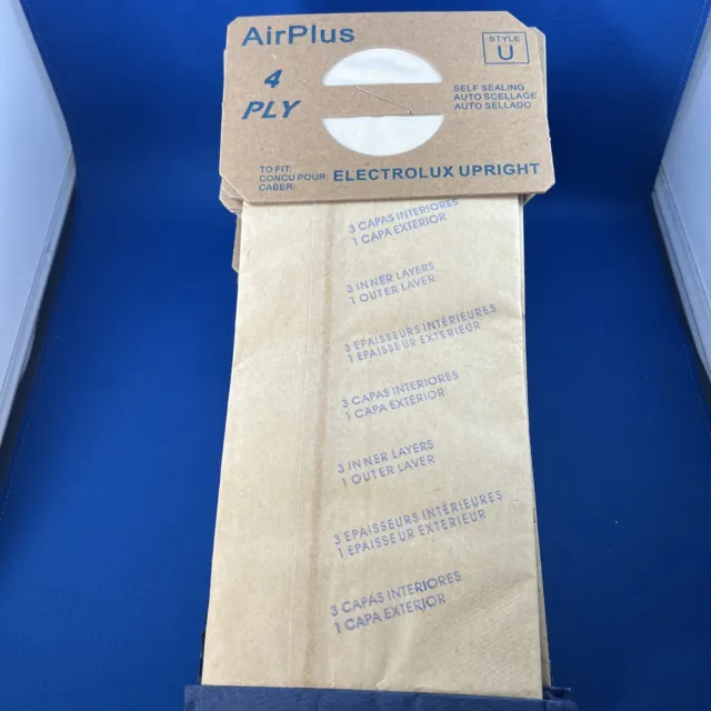 Electrolux Style U AIR PLUS Vacuum Bags UPRIGHT REPLACEMENT Genuine Filter 33