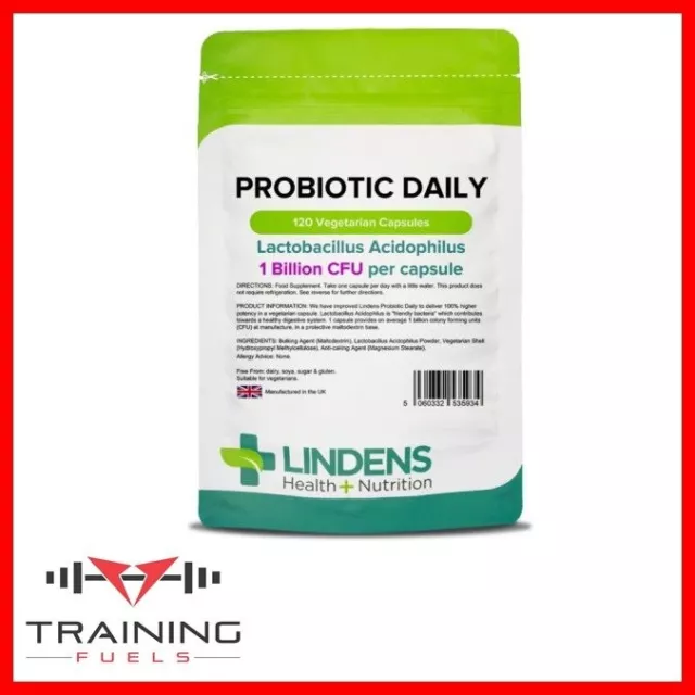 Lindens Pro Billion Daily 1BN Veg 120 Capsules Digestive Health