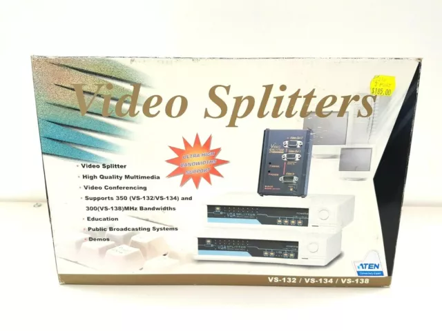 Video Splitter VGA Computer Monitor PC D-SUB HD-15 8 Port 8-Port ATEN VS-138K