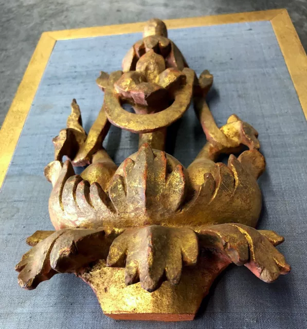 Antique Burmese Temple Carving - Custom Mount 2