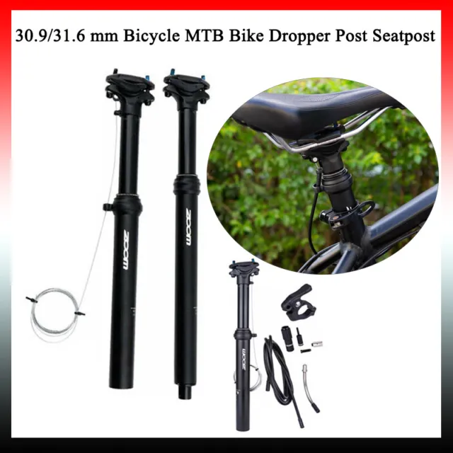Bicycle MTB Bike Dropper Post Seatpost 30.9/31.6 mm Internal External Routing /