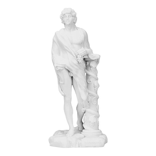 Greek Roman God of Wine & Theater Dionysus Bacchus Statue Sculpture Cast Marble