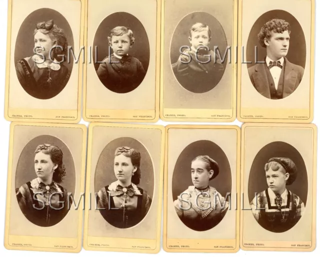 B21 CDV Photos San Francisco CA Women Fashion Handsome Man Boys Charles L Cramer