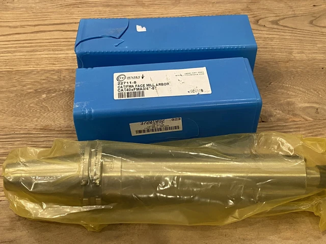TECHNIKS  Face Mill Holder 22711-8 CAT40 8” Arbor Brand New!