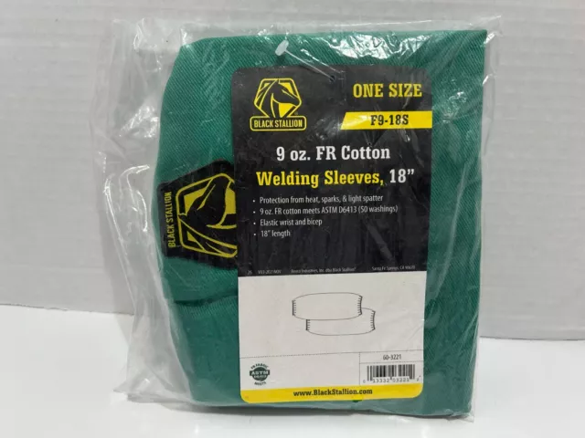 New Revco Black Stallion F9-18S 18" Elastic Wrist Welding Sleeves, 1 pair