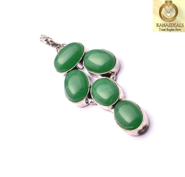 Green Onyx Plated Pendant Phenomenal Jewellery 12 GM Value-Priced @1.99-71278