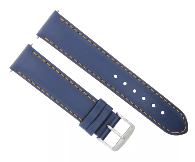 20Mm Leather Watch Strap Band For Tag Heuer Carrera Monaco F1 Aquaracer Blue Os