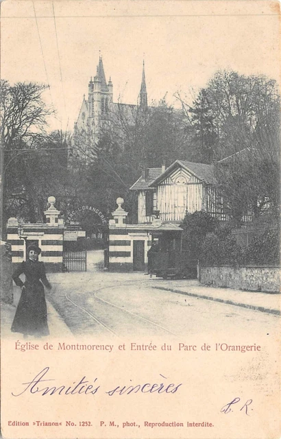 CPA-Eglise de Montmorency et entrée du parc de l'orangerie (127879)