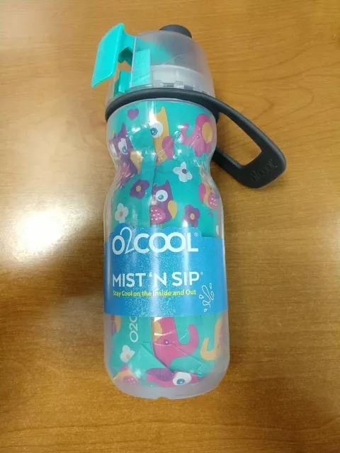 02Cool Mist 'N Sip Squeeze Trigger Mist Owls/Elephants Design 12oz - 1C