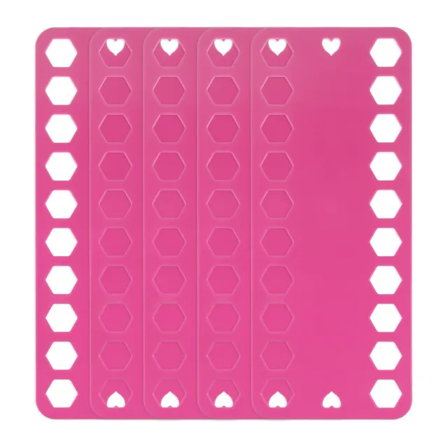 5 tarjetas organizadoras de hilo dental bordado 20 posiciones para coser rosa