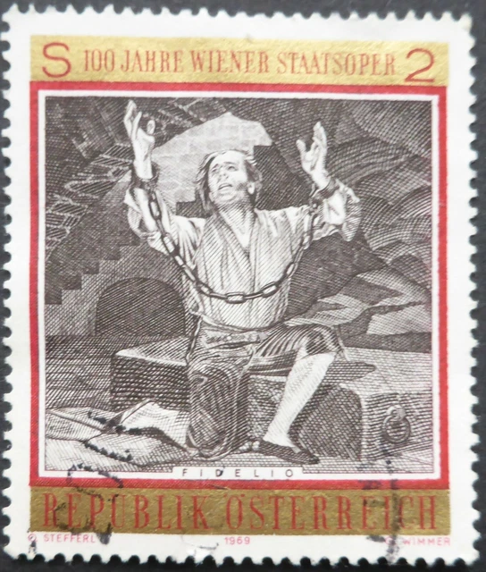 Österreich 1969  Mi 1296, 100 Jahre Wiener Staatsoper, gestempelt