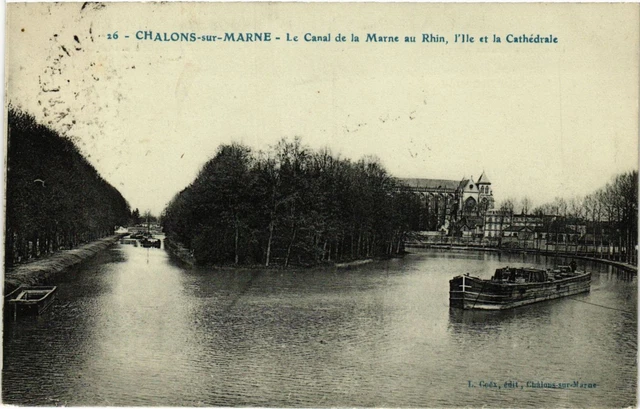 CPA CHALONS-sur-MARNE - Le Canal de la Marne au Rhin l'Ile et la (743101)