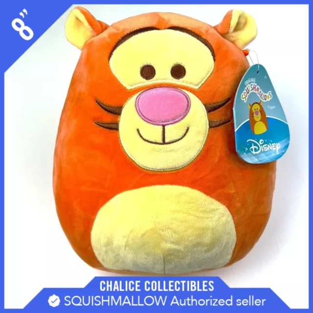 Squishmallow Kellytoy Plush Disney Winnie The Pooh Tigger 8" Inch NWT NEW