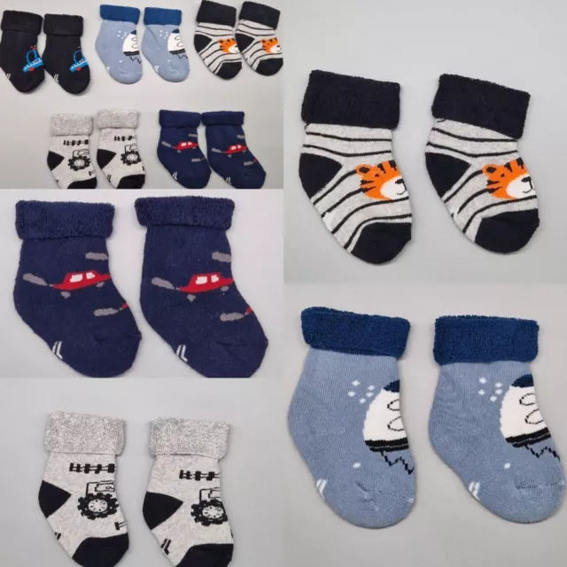 5 Paar Jungen Thermosocken warme dicke Socken Innenfrottee Erstlingssocken