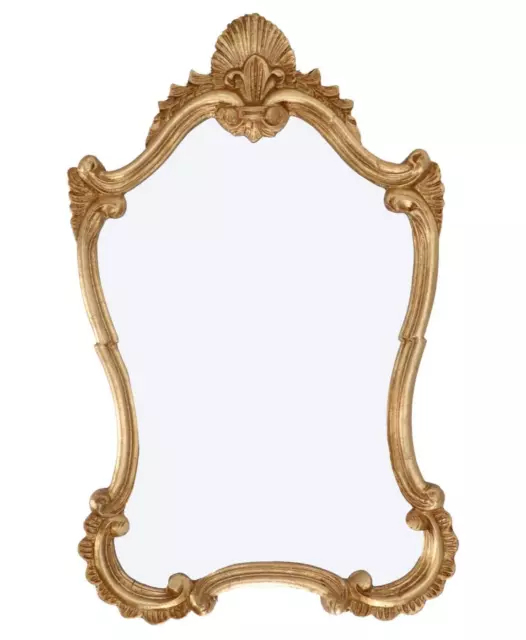 Specchio da parete sagomato con cornice in legno ecologico oro Specchi muro new