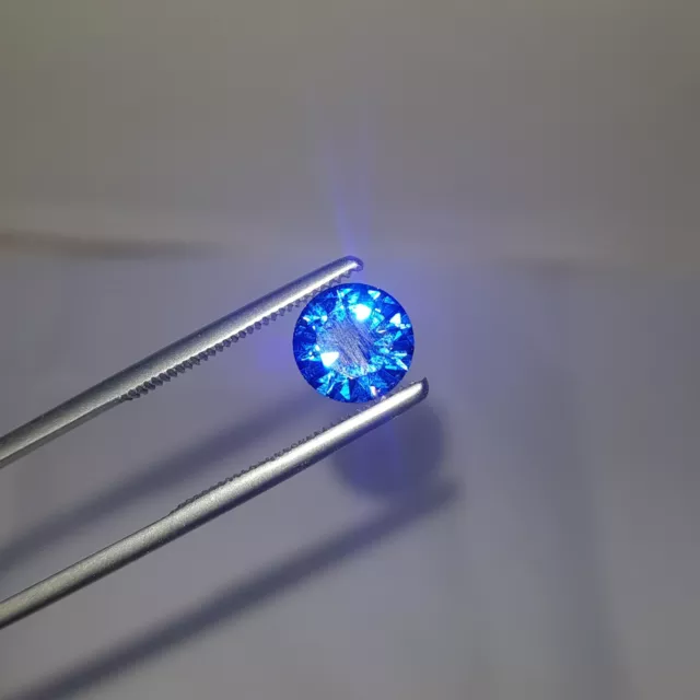 4.0 Ct Certified Natural Round Blue Zircon Diamonds VVS Loose Gemstones Y-601