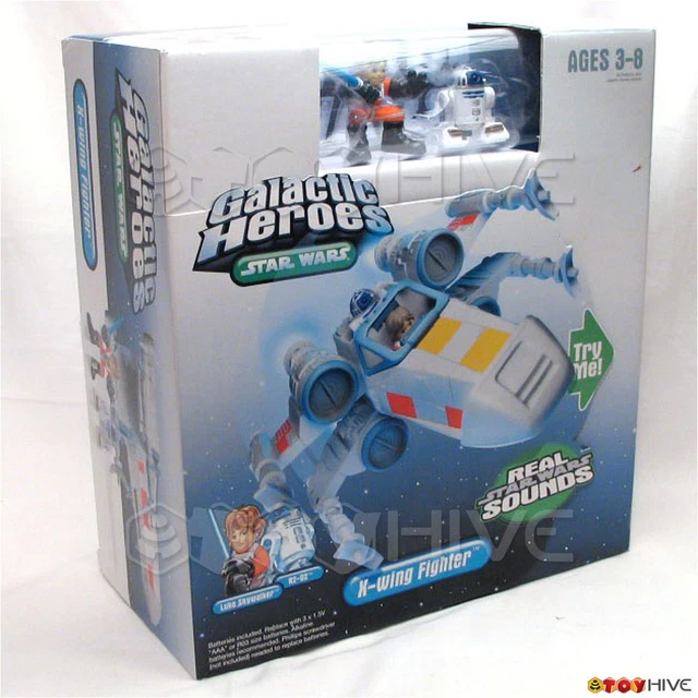 STAR WARS GALACTIC Heroes Electronic Xwing fighter with Luke and R2D2