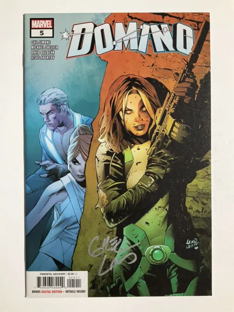 Domino 5 Signed By Greg Land Nm Near Mint Marvel