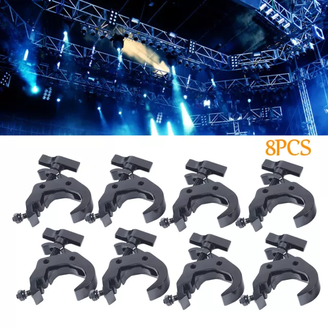 8Pcs Stage Lighting Clamps Heavy Duty DJ Light Truss Clamp Kit 1.57-2 Inch 330lb