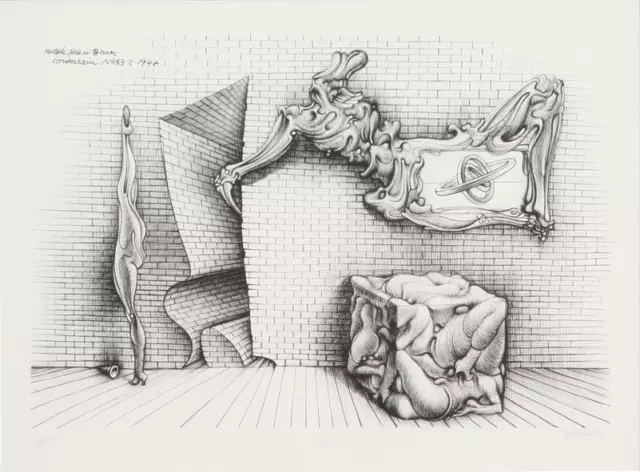 Hans Bellmer,Souterrain N º 13 , Litografía Sobre Bfk Rives, Firmado y Numerada